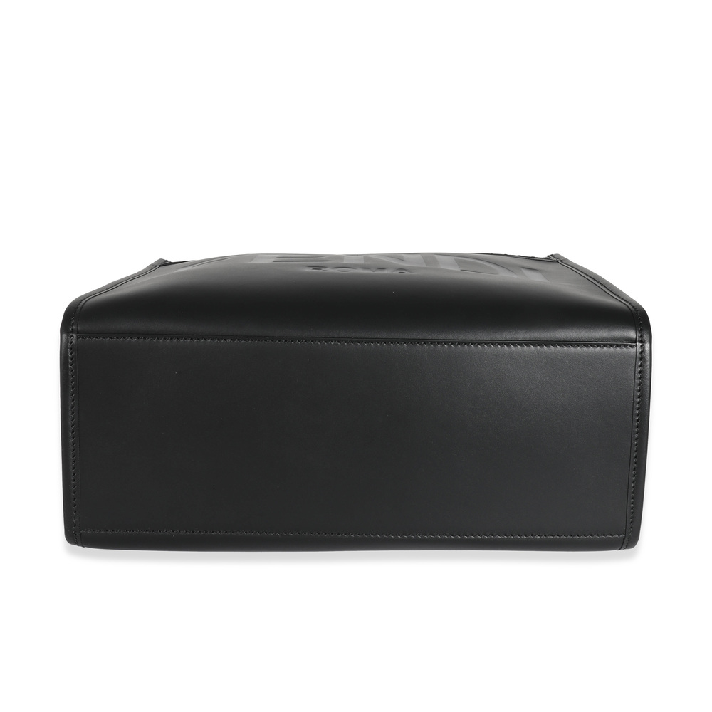 Fendi Black Leather Medium Sunshine Tote - Picture 4 of 6